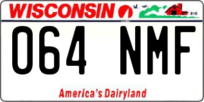 WI license plate 064NMF