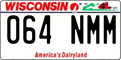 WI license plate 064NMM