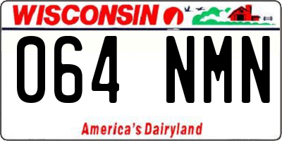 WI license plate 064NMN