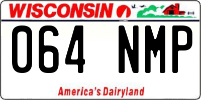 WI license plate 064NMP