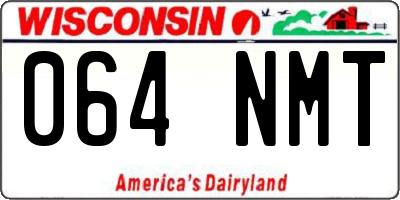 WI license plate 064NMT