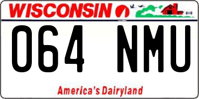 WI license plate 064NMU