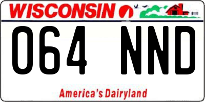 WI license plate 064NND