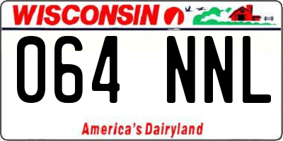 WI license plate 064NNL