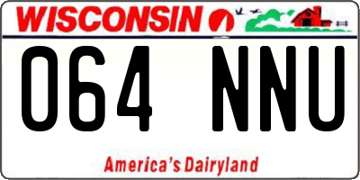 WI license plate 064NNU