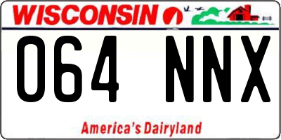 WI license plate 064NNX