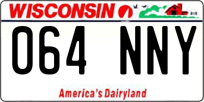 WI license plate 064NNY