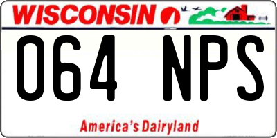 WI license plate 064NPS