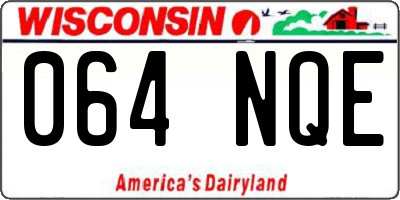 WI license plate 064NQE