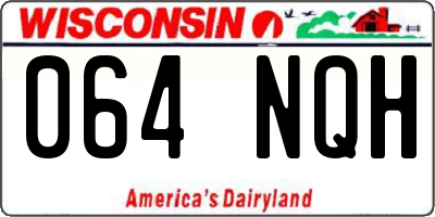 WI license plate 064NQH