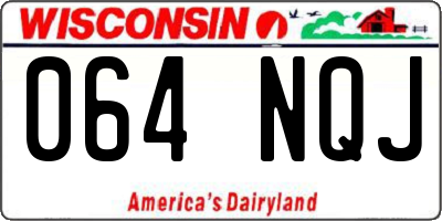 WI license plate 064NQJ