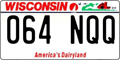 WI license plate 064NQQ
