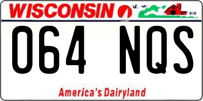 WI license plate 064NQS