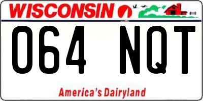 WI license plate 064NQT