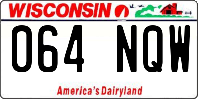 WI license plate 064NQW