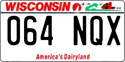 WI license plate 064NQX
