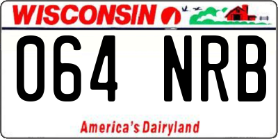 WI license plate 064NRB