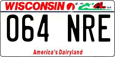 WI license plate 064NRE
