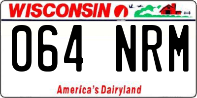 WI license plate 064NRM