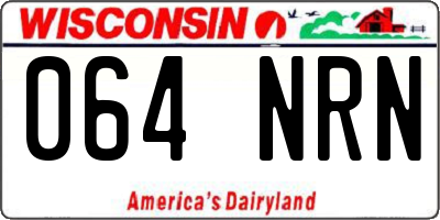 WI license plate 064NRN