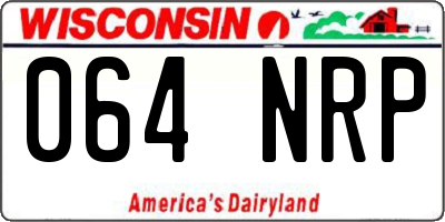 WI license plate 064NRP