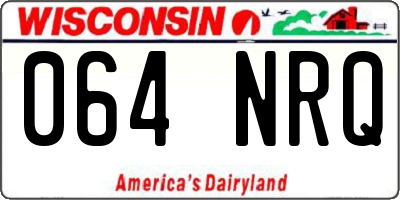 WI license plate 064NRQ