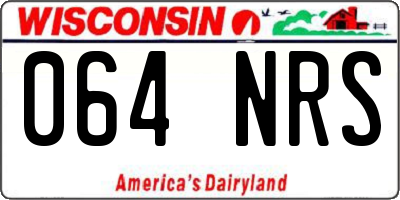WI license plate 064NRS
