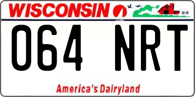 WI license plate 064NRT
