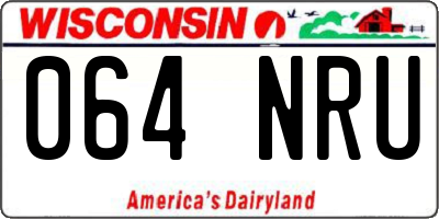 WI license plate 064NRU
