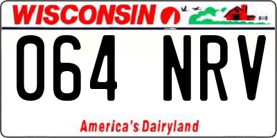 WI license plate 064NRV