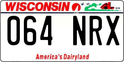WI license plate 064NRX