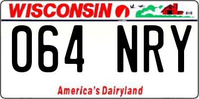 WI license plate 064NRY