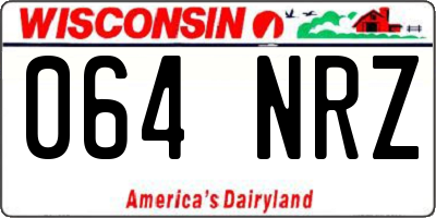 WI license plate 064NRZ