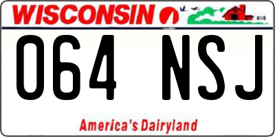 WI license plate 064NSJ