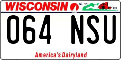 WI license plate 064NSU