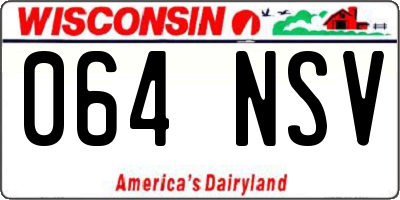 WI license plate 064NSV