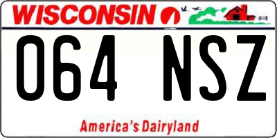 WI license plate 064NSZ