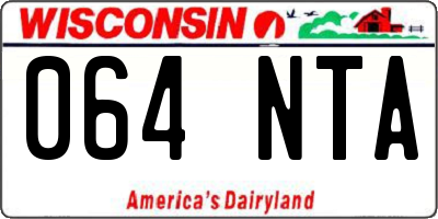 WI license plate 064NTA