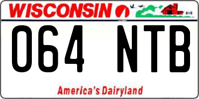 WI license plate 064NTB