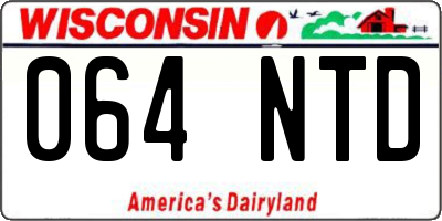 WI license plate 064NTD
