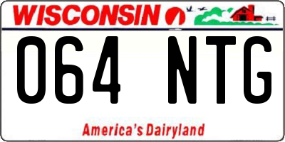 WI license plate 064NTG