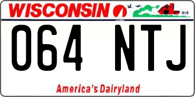 WI license plate 064NTJ
