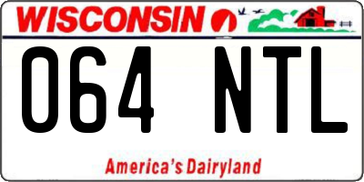 WI license plate 064NTL