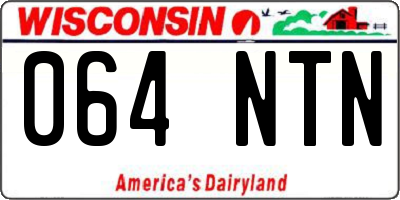 WI license plate 064NTN