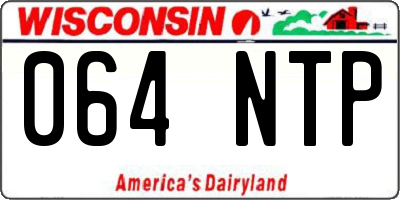 WI license plate 064NTP