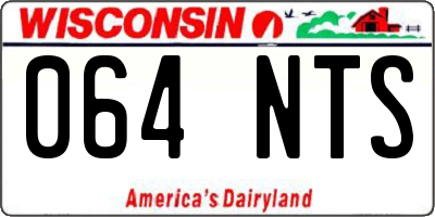 WI license plate 064NTS