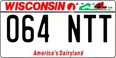 WI license plate 064NTT