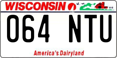 WI license plate 064NTU