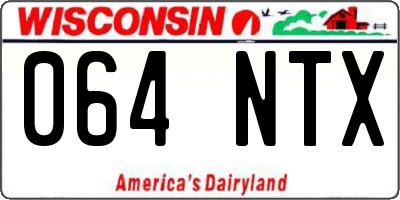 WI license plate 064NTX