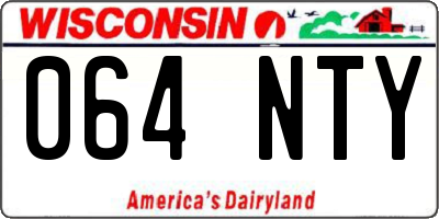 WI license plate 064NTY